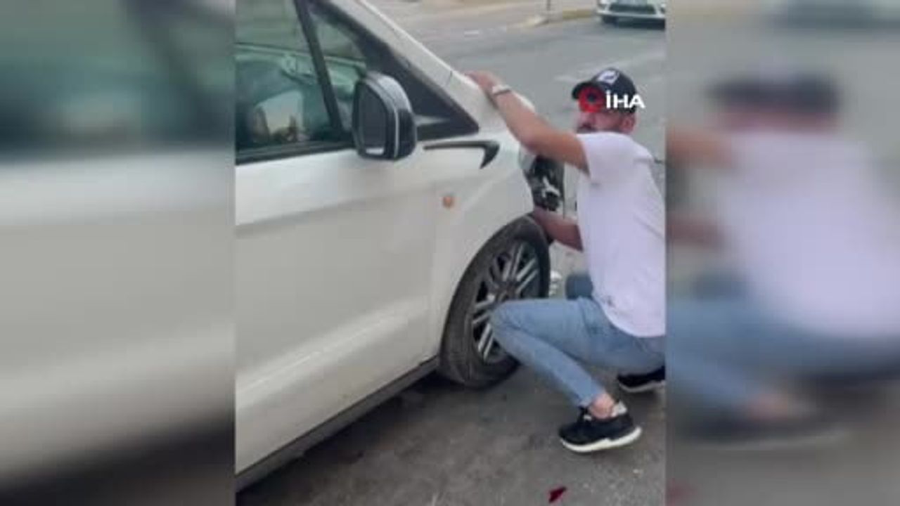 Mitanni Kültür Merkezi önünde çarpışan araçlar maddi hasar bıraktı