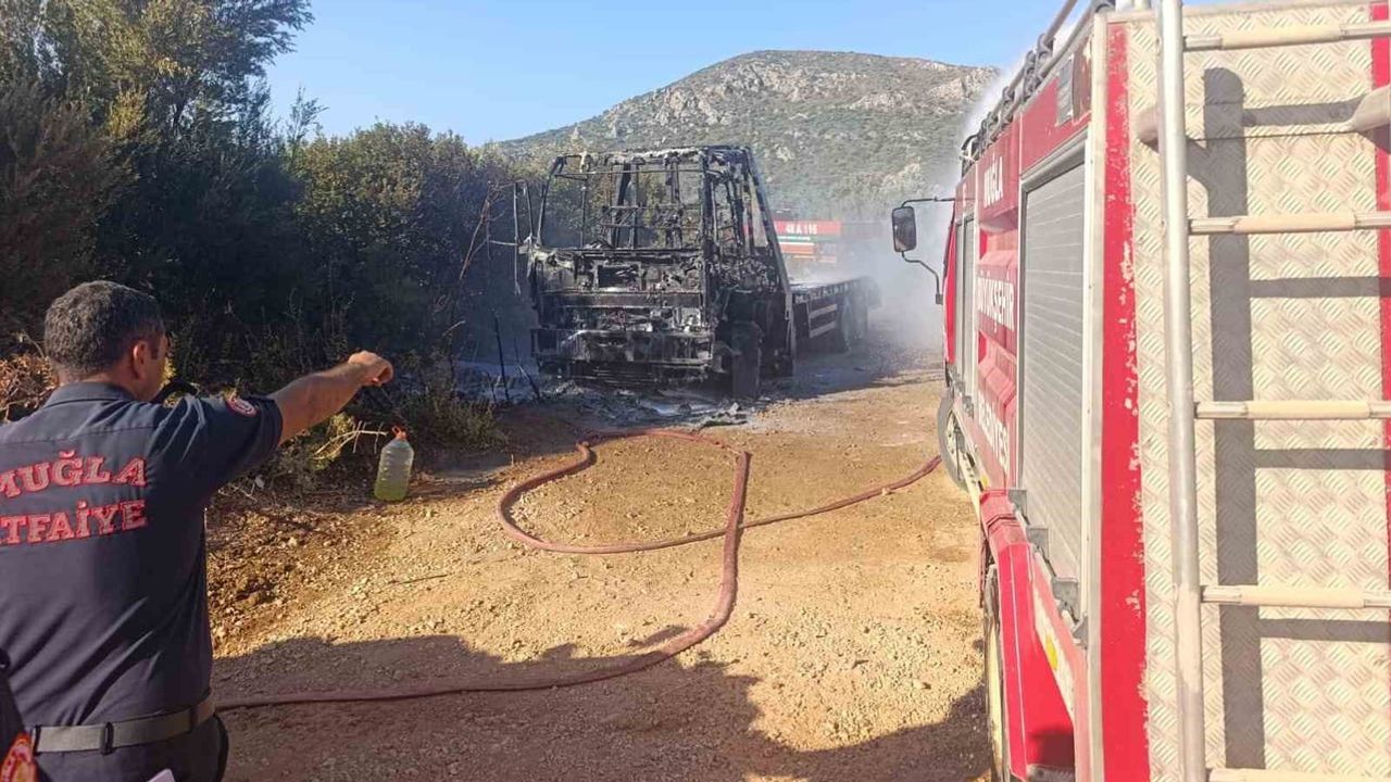 Murdala koyu'ndaki kamyonet yangınında iki şüpheli tutuklandı