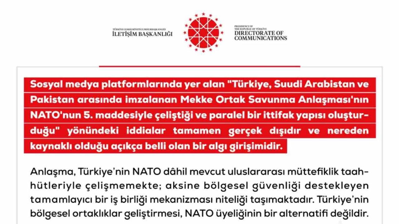 Müttefiklik tartışmalarında DMM: Mekke ortak savunma anlaşması NATO ile çelişmiyor