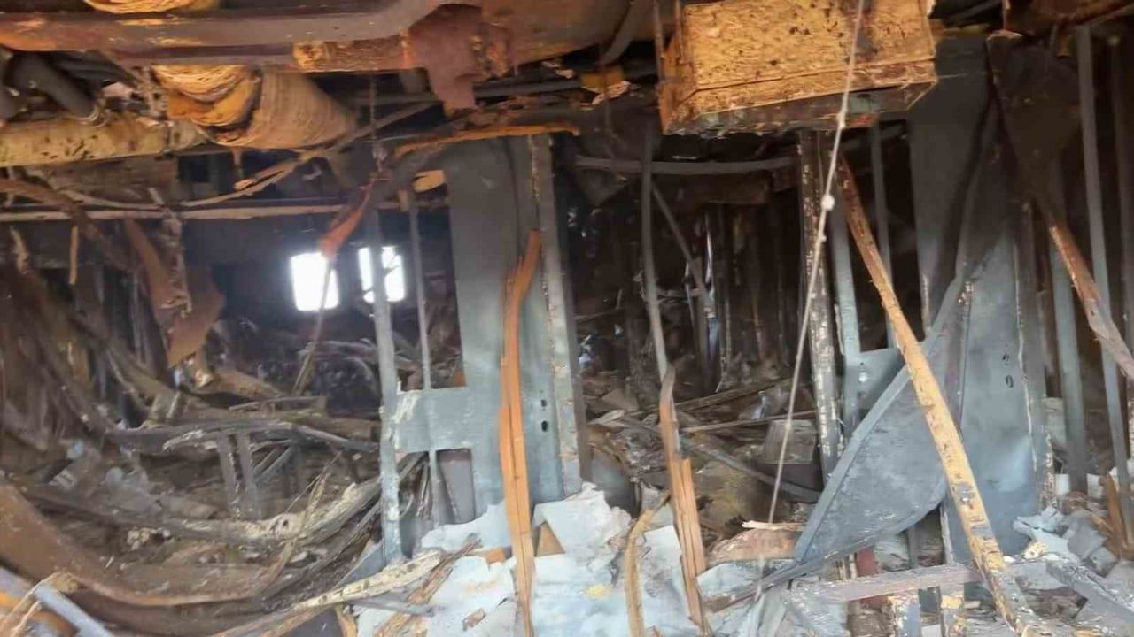 Nadezhda'nın iç görüntüleri hasarın boyutunu gösteriyor