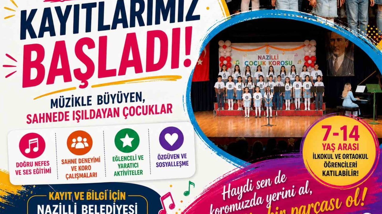 Nazilli Belediyesi müzikle büyüyen çocukları korosuna davet ediyor
