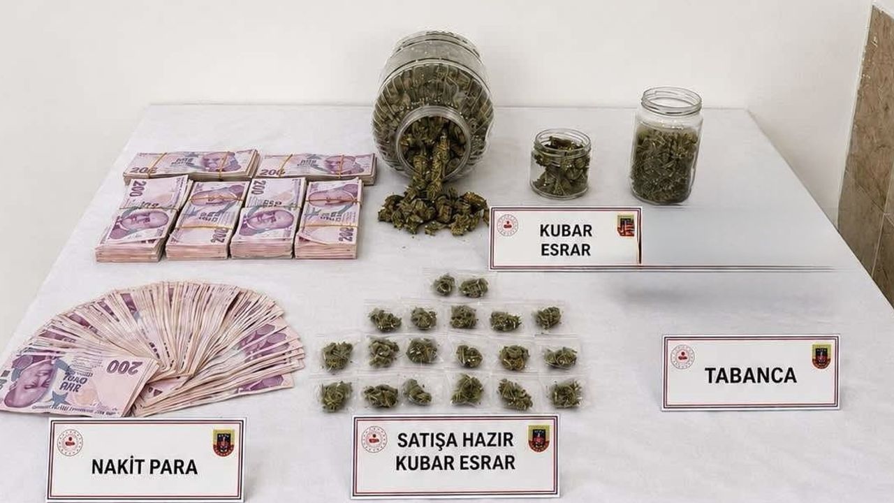 Nazilli'de aracında ve ikametinde çok sayıda esrar ele geçirilen iki şüpheli tutuklandı