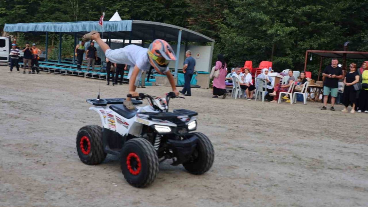 NebiyanFest'te 7 yaşındaki sürücünün atv gösterisi ilgi çekti