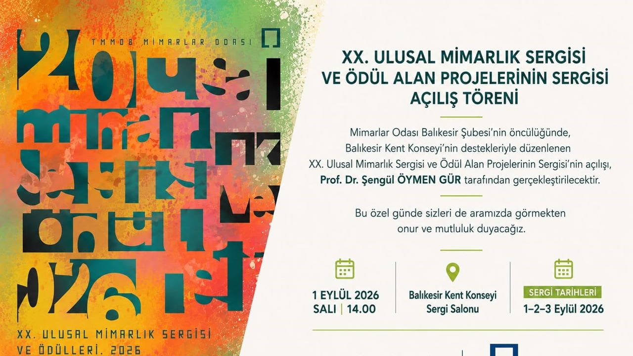 Ödüllü mimari projeler Balıkesir'de sergiyle buluşuyor