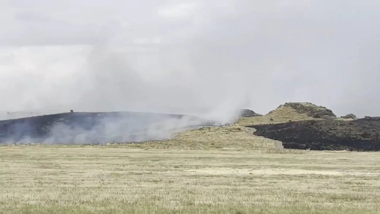 Otluk alevleri Ahlat-Tatvan arasında yaklaşık 300 dönümü etkiledi