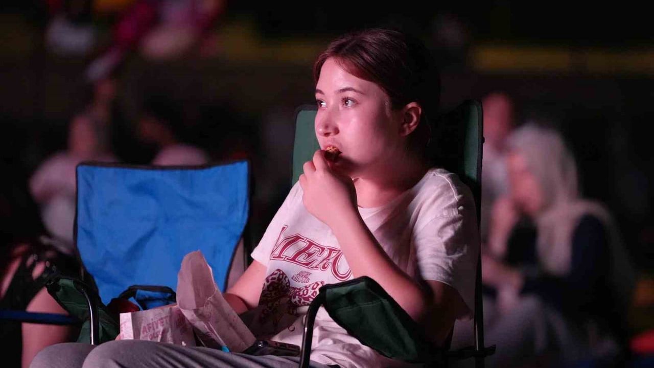 Parkta sinema gecesi: çocuklar açık havada animasyon keyfi