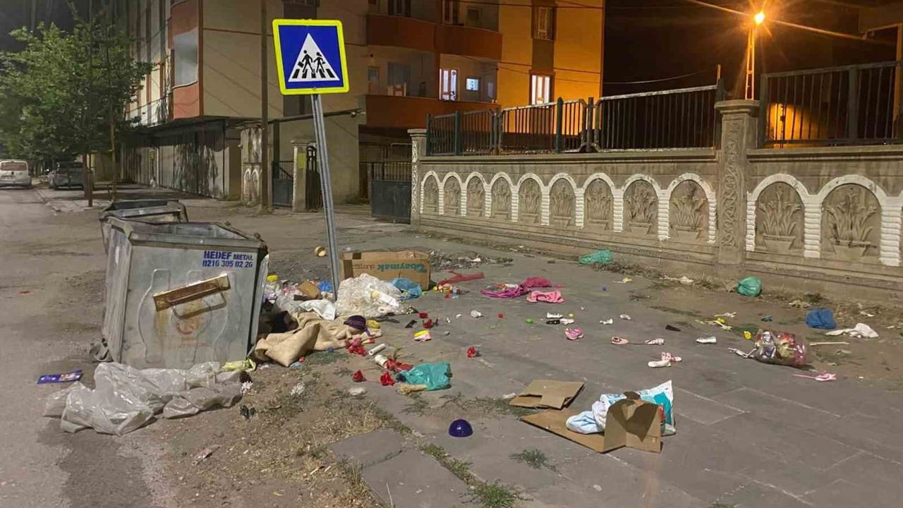 Patnos'ta konteyner etrafına bırakılan çöpler ilçe görünümünü gölgeliyor