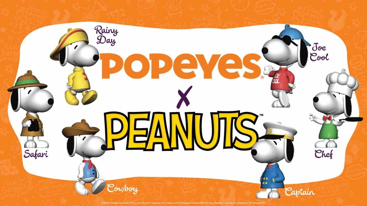Popeyes'ten çocuk menüsüne Snoopy'nin altı farklı dünyası