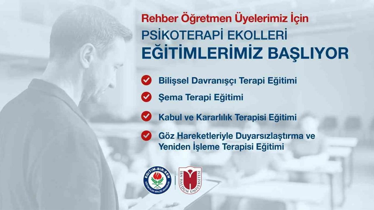 Rehber öğretmenlere dört ekolde uygulamalı psikoterapi eğitimi