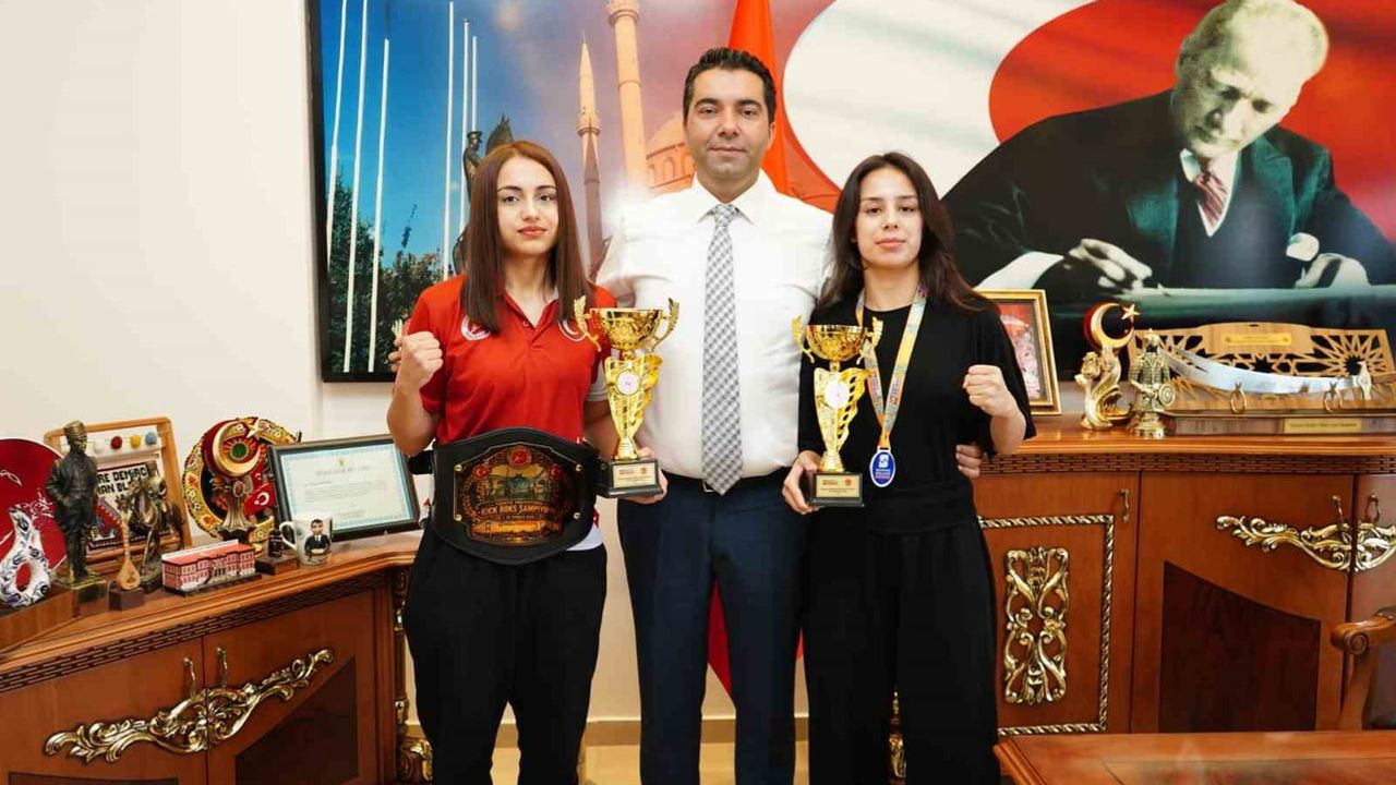 Şampiyon sporculardan başkana ziyaret: Kırşehir ve Kaman gururu paylaşıldı
