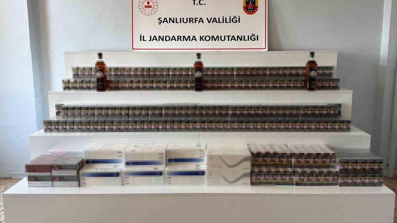Şanlıurfa'da jandarmanın kaçakçılık operasyonunda binlerce paket sigara ele geçirildi
