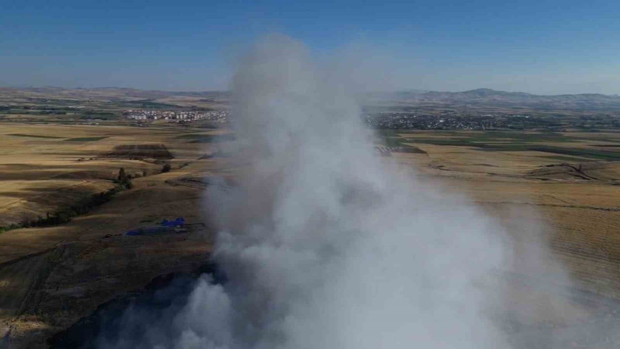 Şarkışla’da beşinci güne ulaşan vahşi atık yangını yaşamı ve hayvanları zorluyor