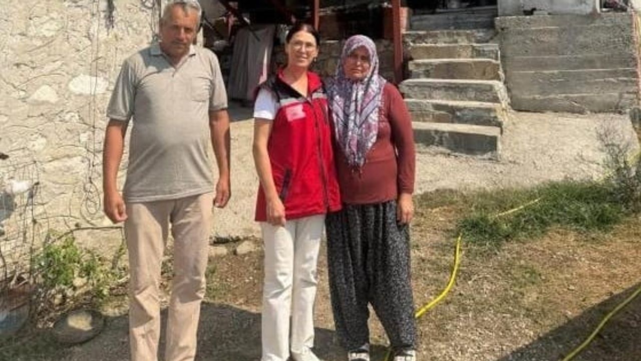 Seydikemer'de yangın mağduru şehit yakını ve gaziye evde moral ziyareti