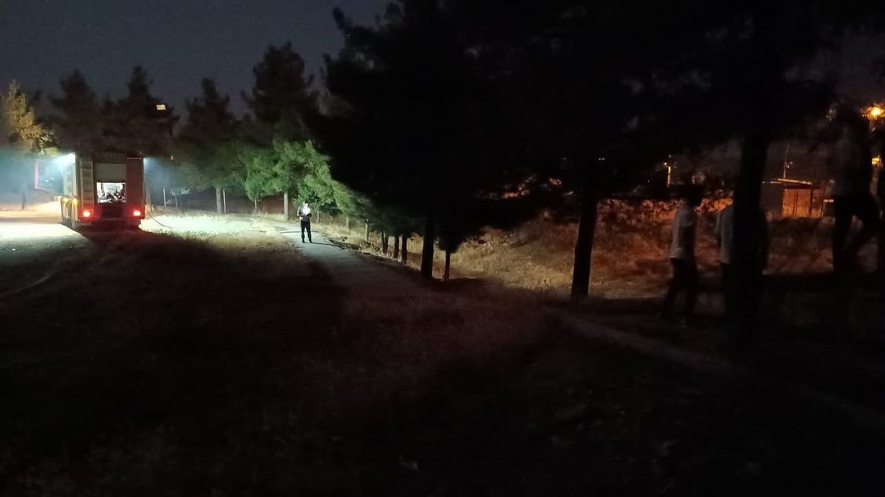 Siirt'te mezarlıkta çıkan yangın itfaiyenin müdahalesiyle söndürüldü