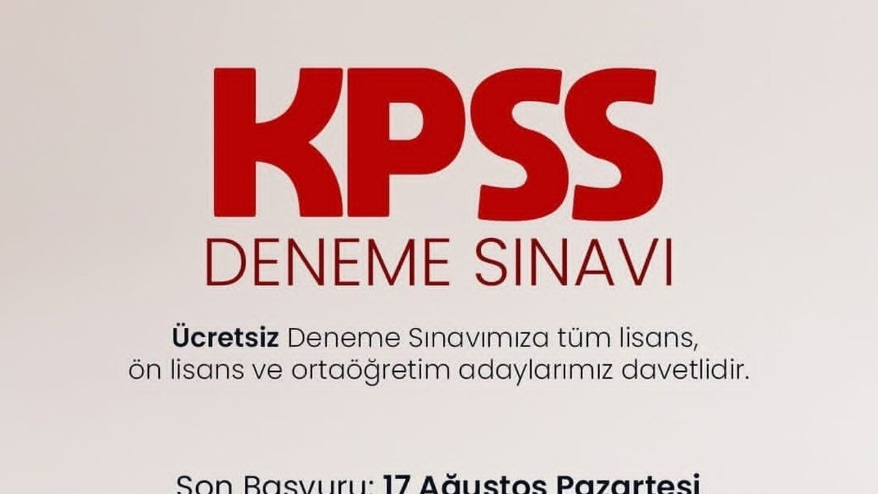 Sınav provası: Sincan'dan ücretsiz KPSS deneme sınavı
