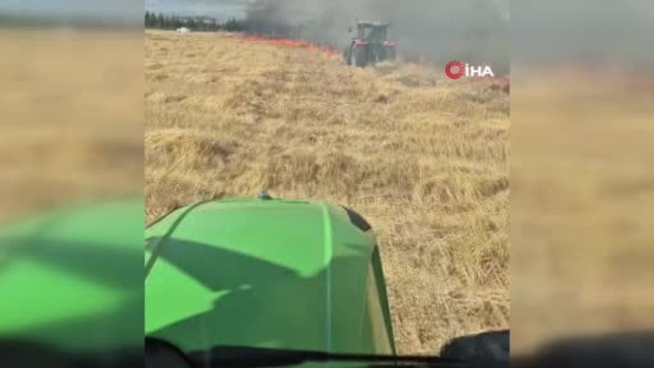 Sincan'da hobi bahçesi yangını traktör müdahalesiyle söndürüldü