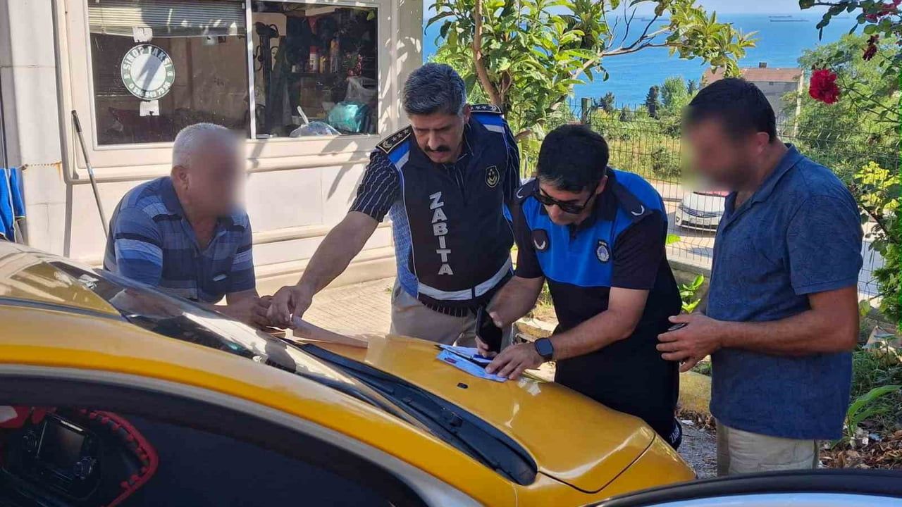Sinop'ta ticari taksilerde ruhsat ve kimlik denetimi