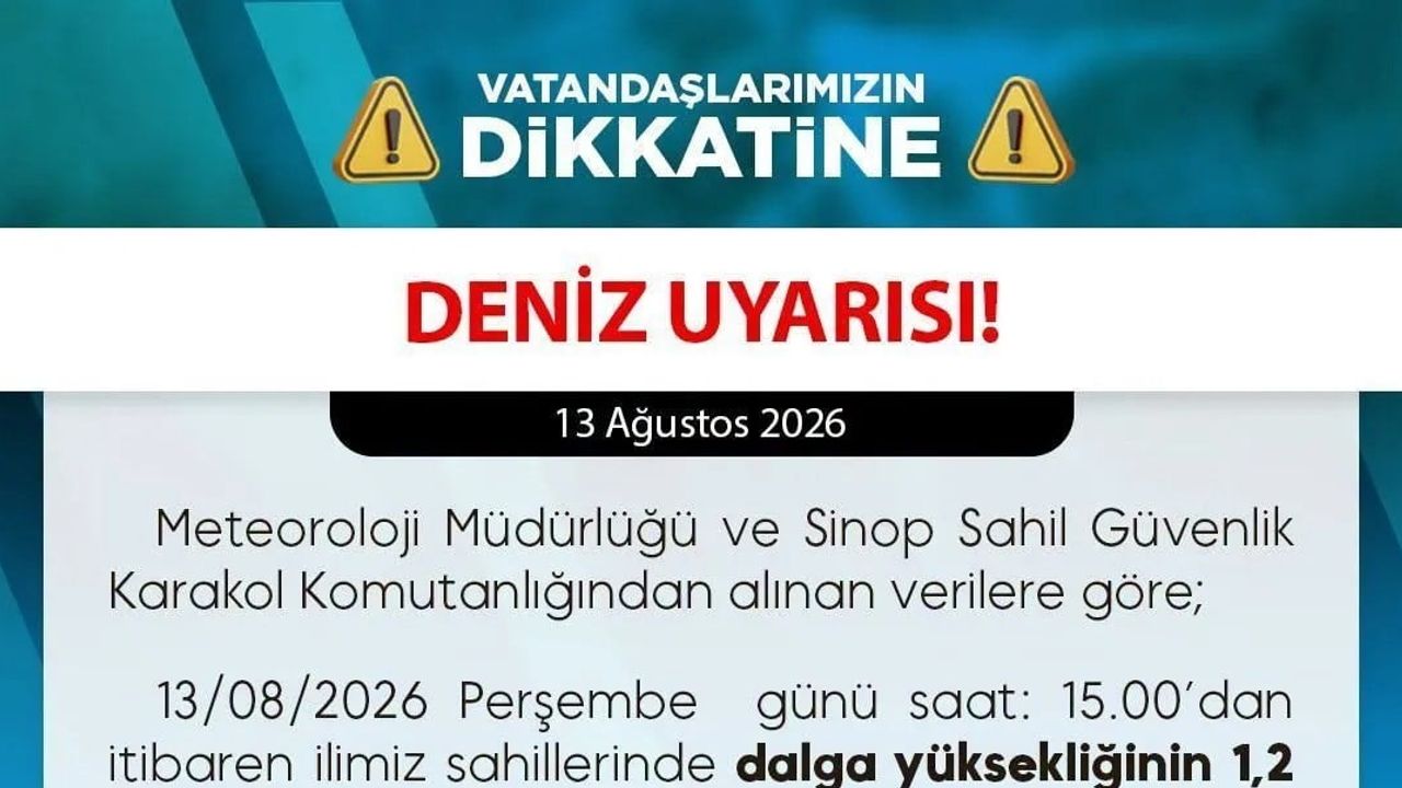 Sinop valiliğinden sahil uyarısı: sarıkum–adabaşı hattında denize girilmesin
