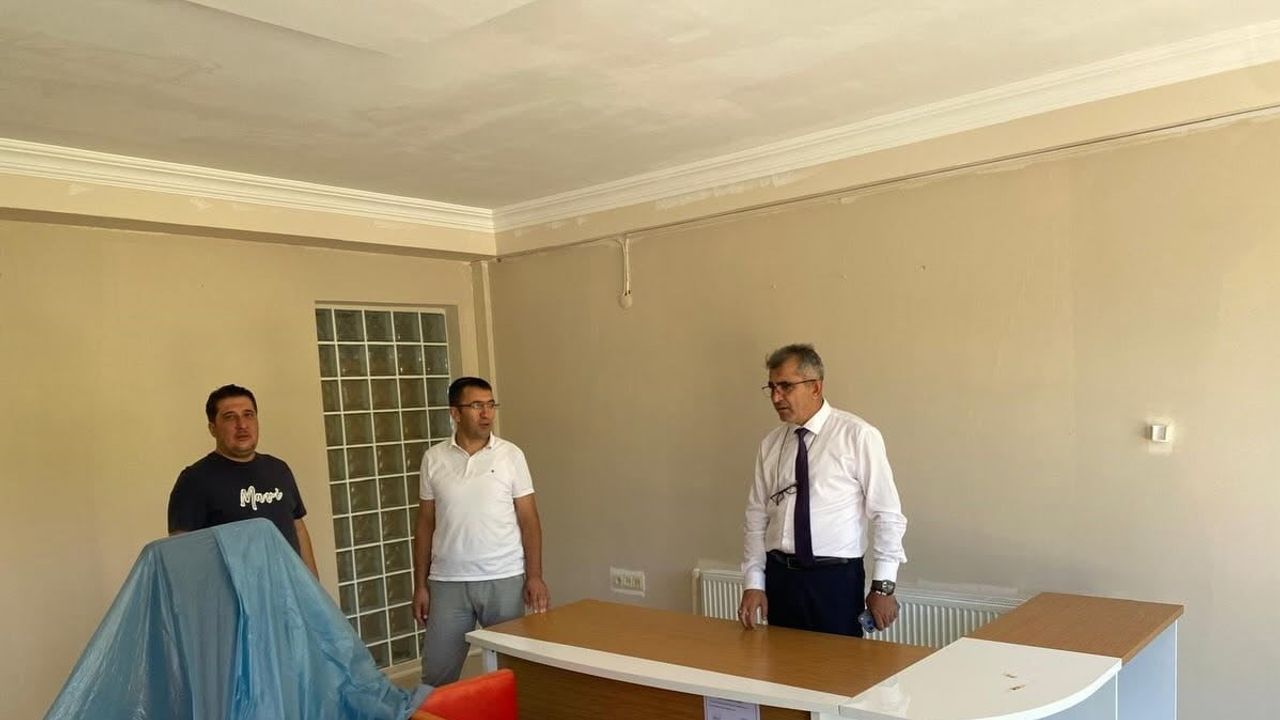 Söke fen lisesinde yeni dönem hazırlığı: ilçe müdürü Mustafa Uğurlu inceledi