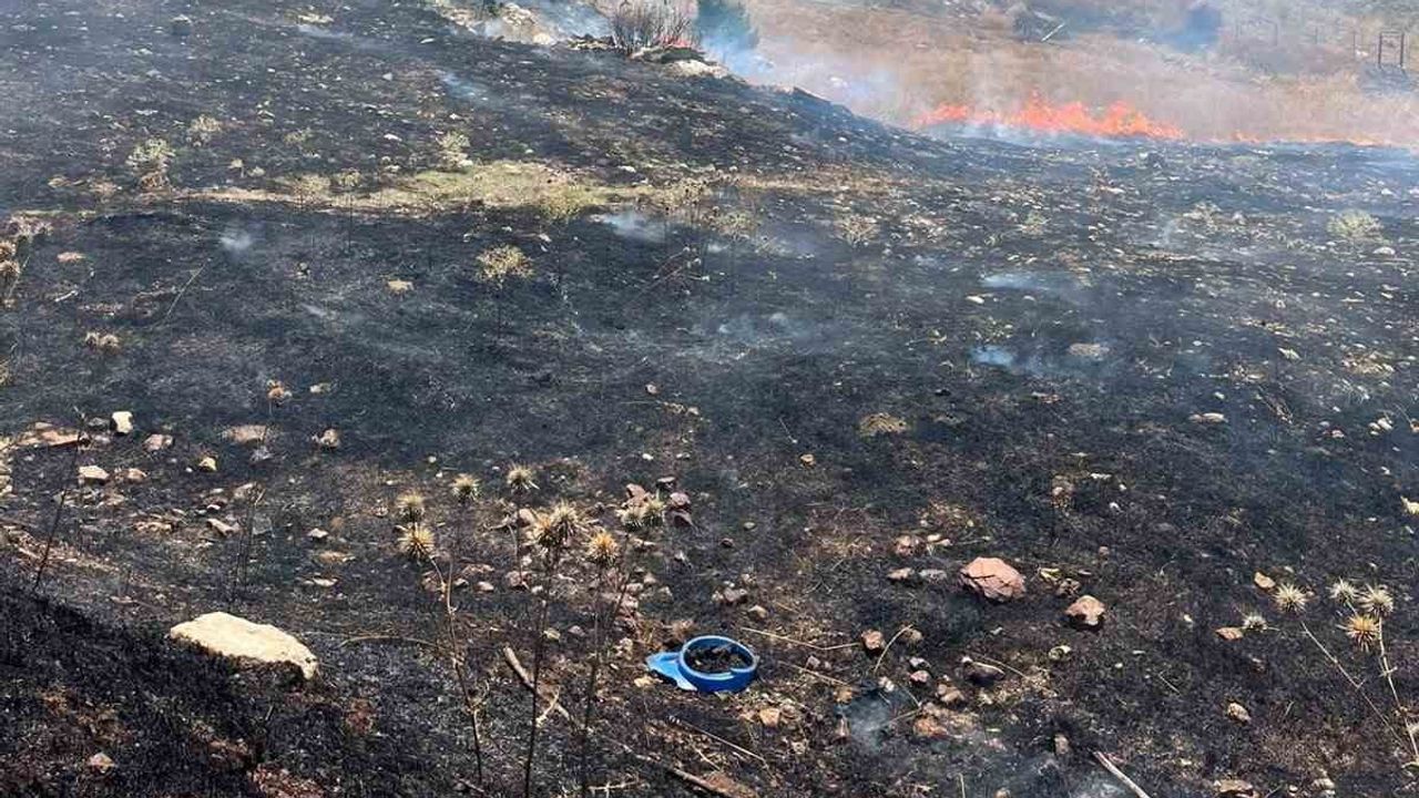 Sülüklü yaylası'nda kontrol altına alınan yangın 4 dönüme zarar verdi