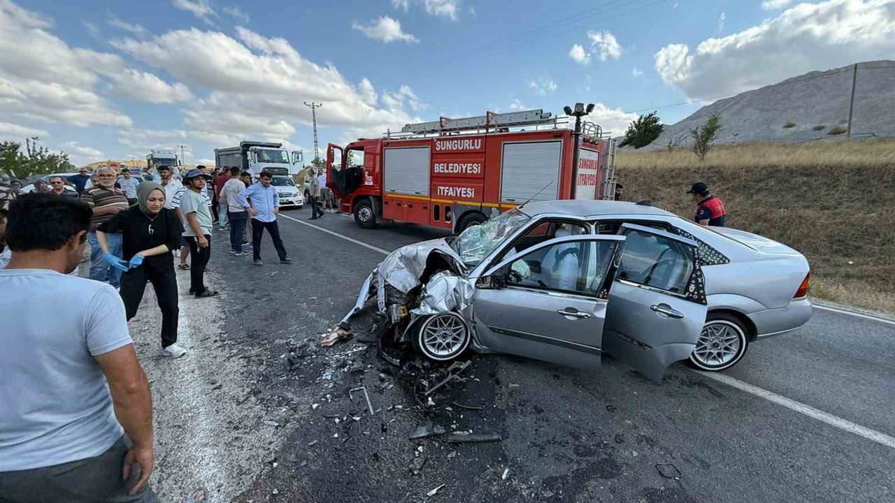 Sungurlu-Boğazkale kara yolunda çarpışma: 7 kişi yaralandı