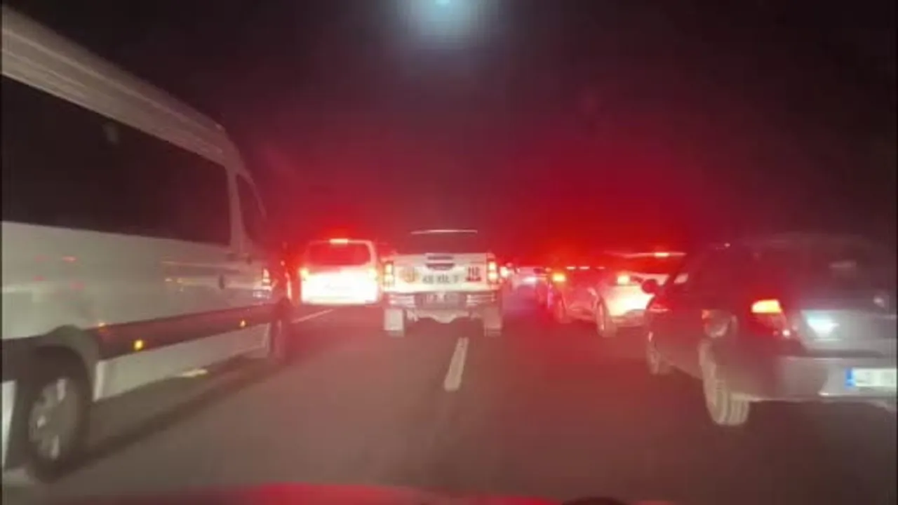 Tanker alevleri Köyceğiz'de ormana sıçradı; yol kapandı, 10 kilometrelik kuyruk oluştu