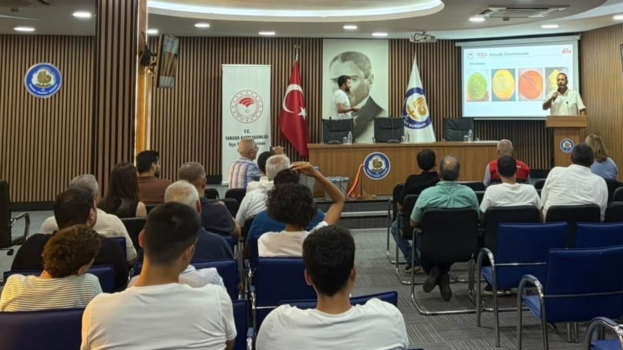 Tarsus'ta üreticilere hasat teknikleriyle verim ve kalite dersi