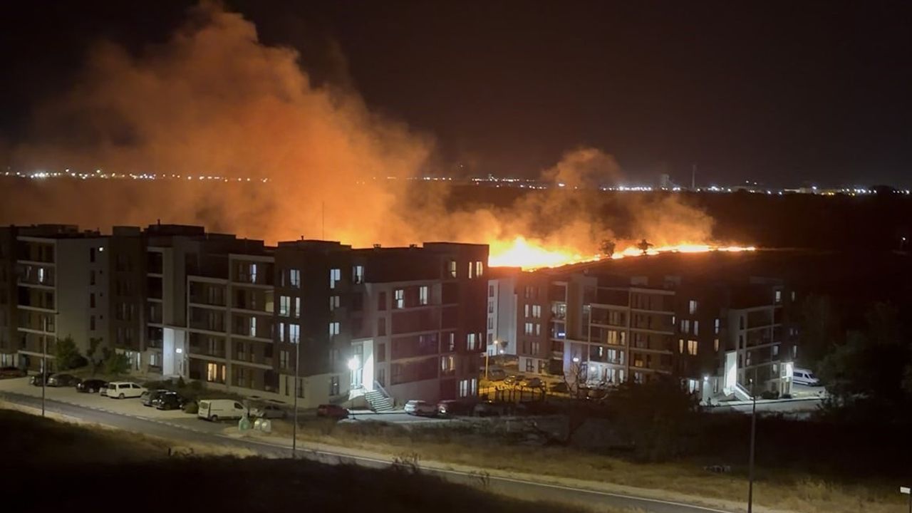 Tekirdağ Çorlu'da anız yangını 200 dönümü etkiledi