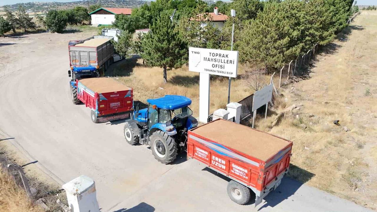 Tomarza'da TMO randevuyla buğday ve arpa alımları sürüyor