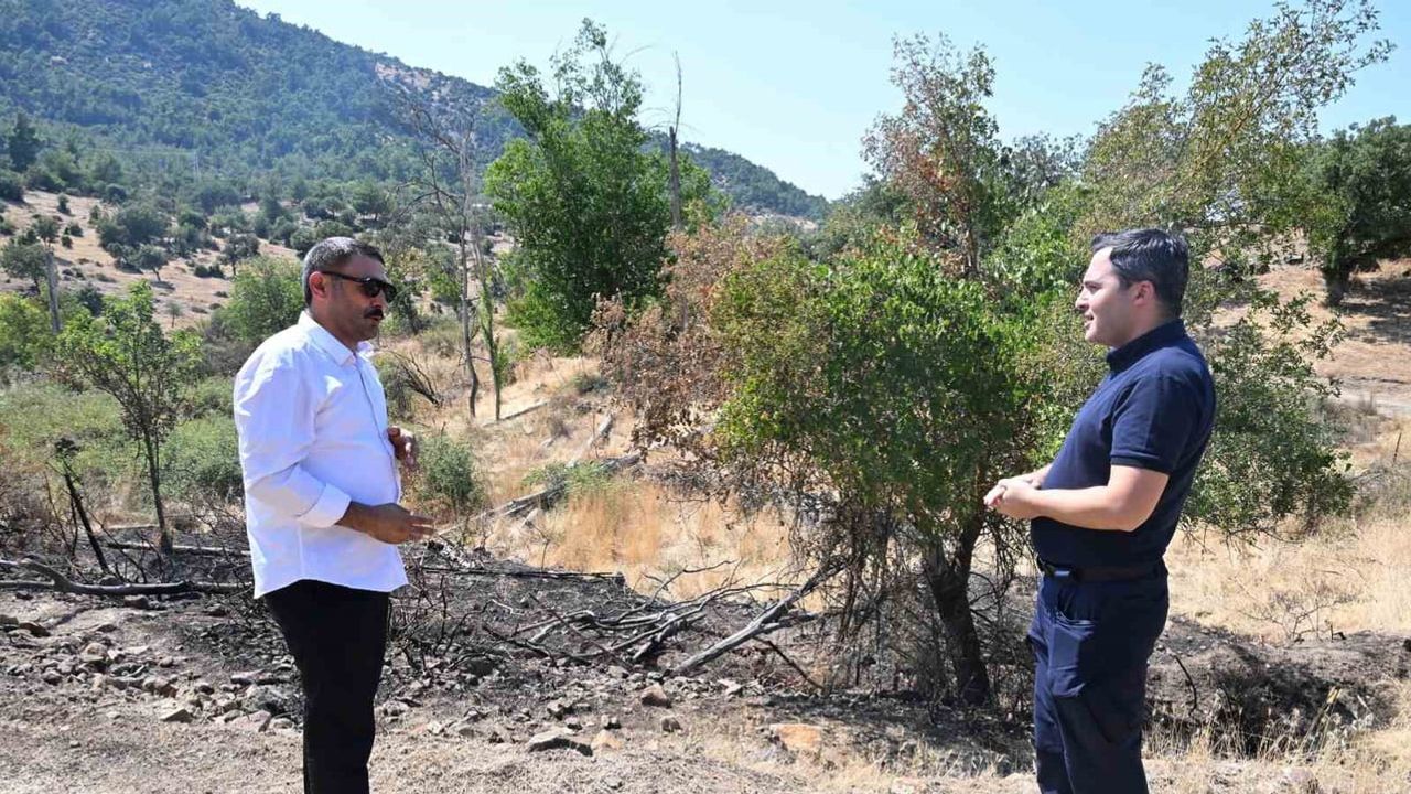 Traktör arkası tanker Davutlar'ı alevlerden korudu