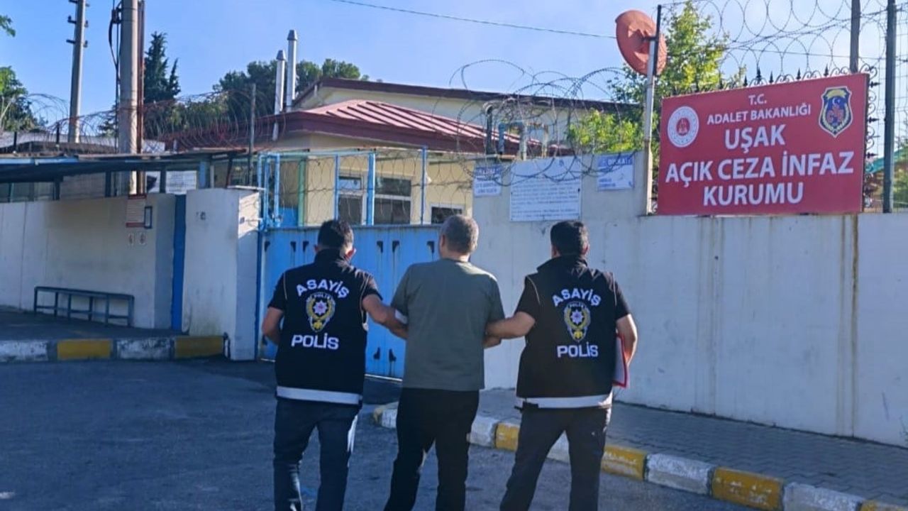 Uşak'ta saklandığı adreste yakalanan hükümlü cezaevine gönderildi