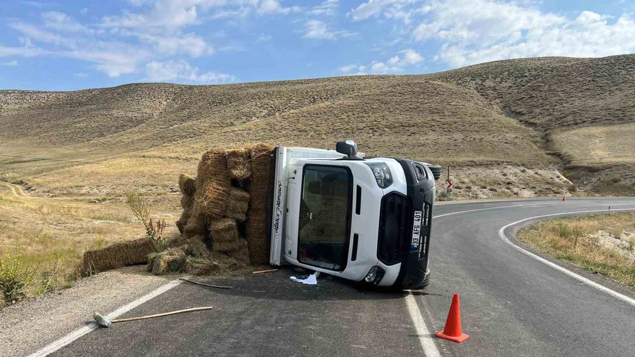 Virajı alamayan kamyonet devrildi: Tekman'da iki yaralı
