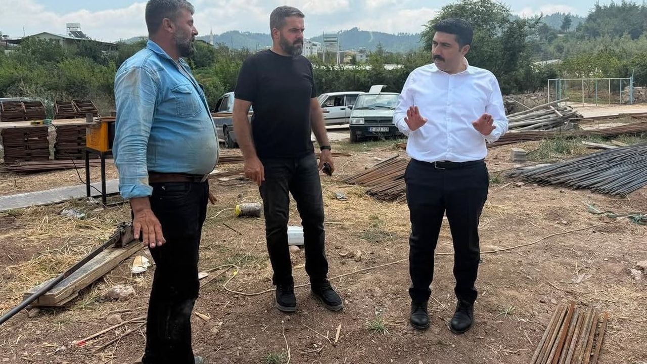 Yayladağı'nda Hatice Ravza yatılı kız Kur’an kursu inşaatında inceleme