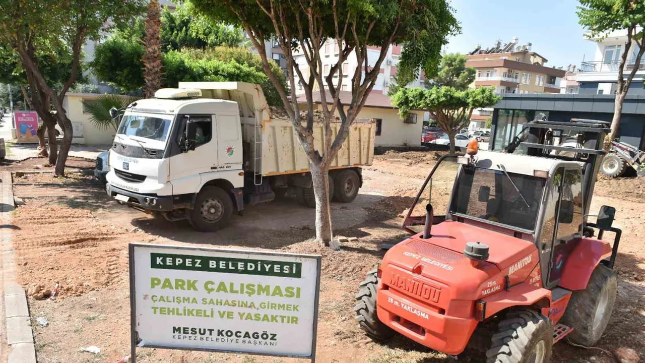 Yükseliş mahallesi parkı kot düzenlemesiyle baştan yenileniyor