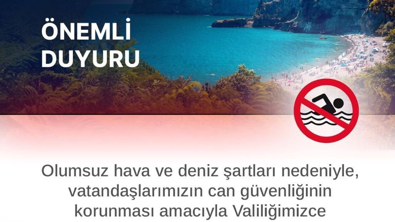 Zonguldak'ta sahil güvenliği için iki günlük denize girme yasağı