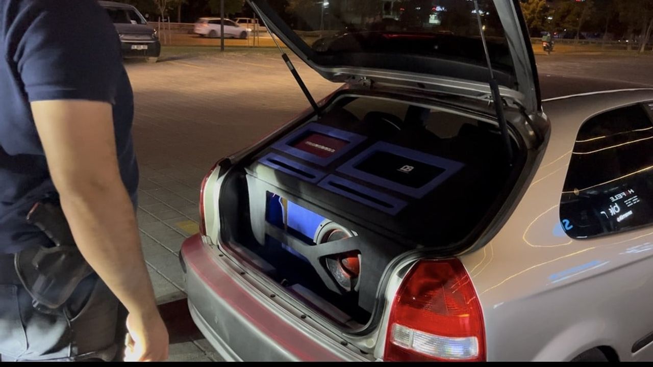 Abartı egzoz ve uygunsuz lastik 21 bin liralık cezaya yol açtı