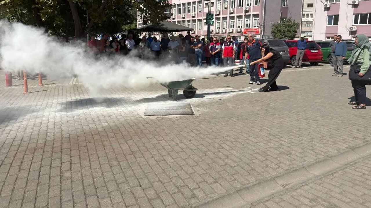 Afet bilinci tazelendi: Aydın tarım müdürlüğünde tahliye ve söndürme tatbikatı