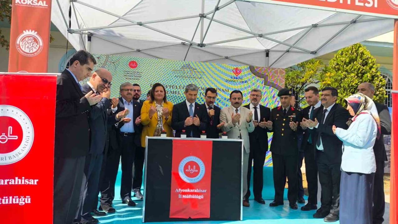 Afyonkarahisar'da müftülük yeni külliye hedefiyle hizmet binasının temeli atıldı