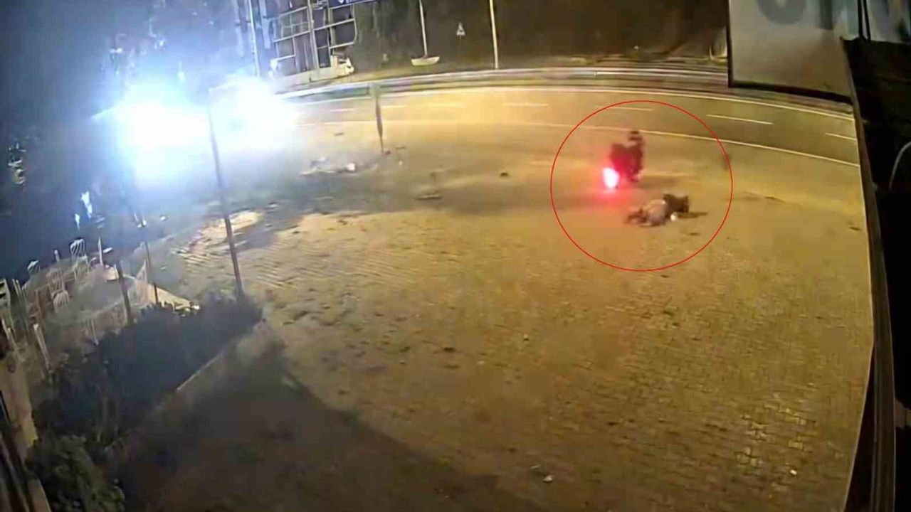 Akşam saatlerinde Arsin'de motosiklet levhaya çarpınca genç sürücü yaralandı