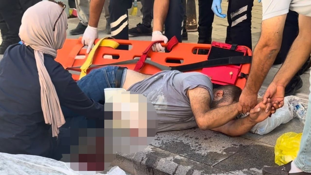 Aksaray'da hırdavatçıdan aldığı bıçakla kendine zarar veren kişi yoğun bakımda