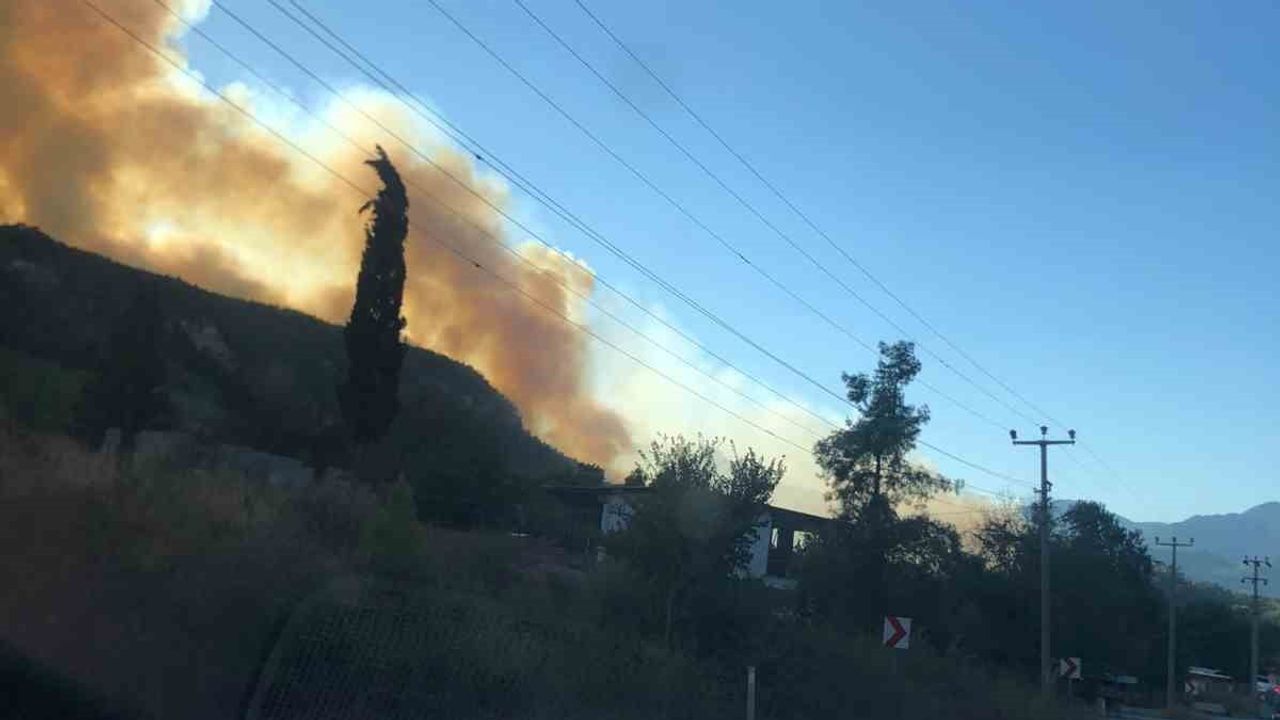 Aksu'da orman yangınına hava ve kara müdahalesi sürüyor