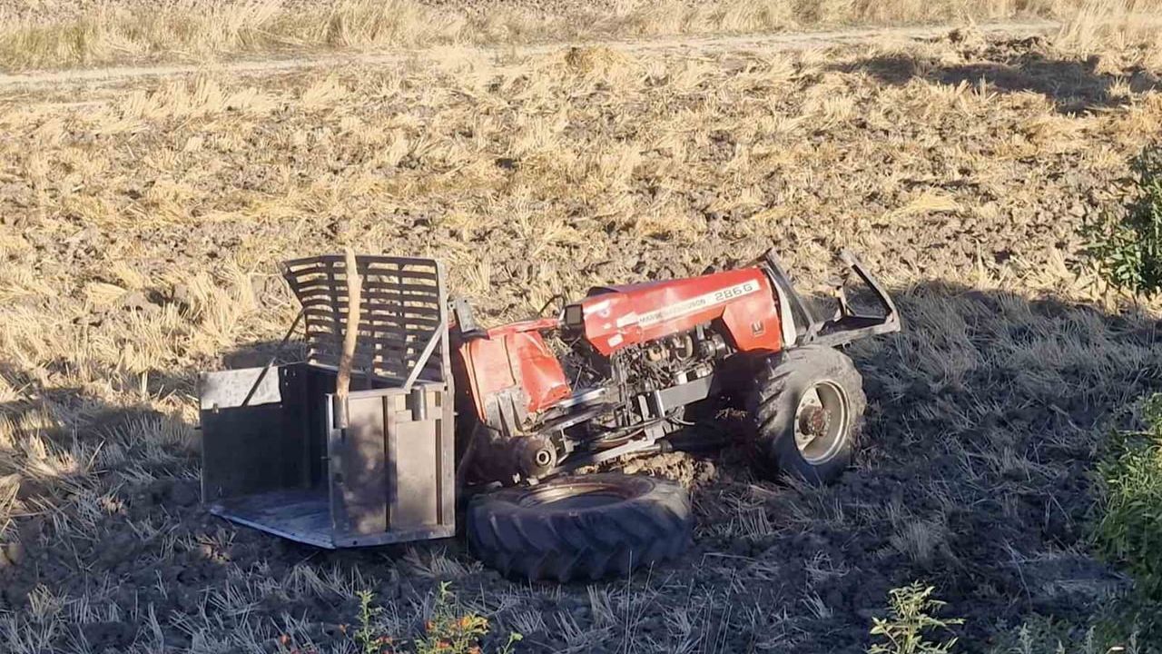 Alaca-Çorum karayolunda arkadan çarpışma: traktör şarampole yuvarlandı, bir kişi hayatını kaybetti
