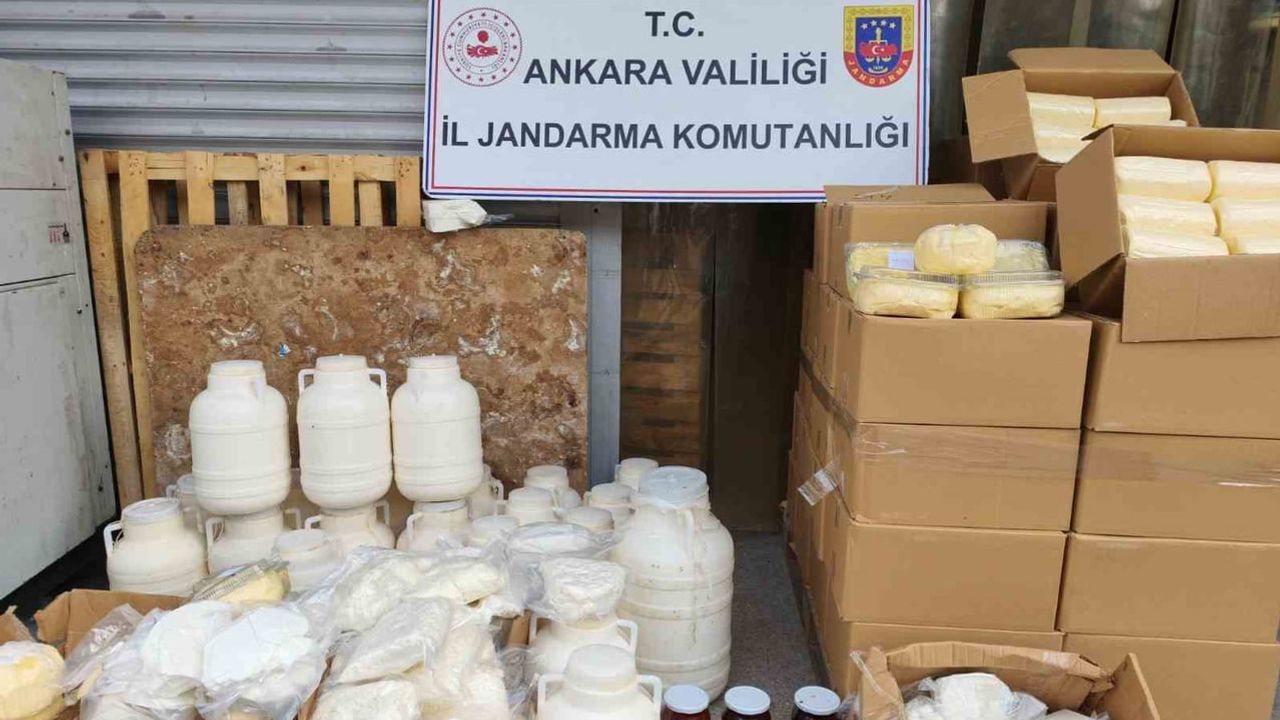 Ankara'da sahte gıda satışı baskını: 838 kilogram süt ürünü imha edildi