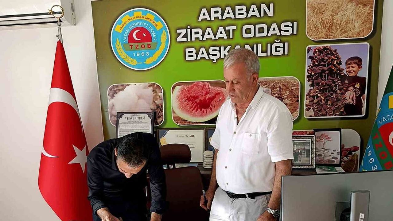 Araban ziraat odası'nda 2027 çks başvuruları için yetki devri yapıldı