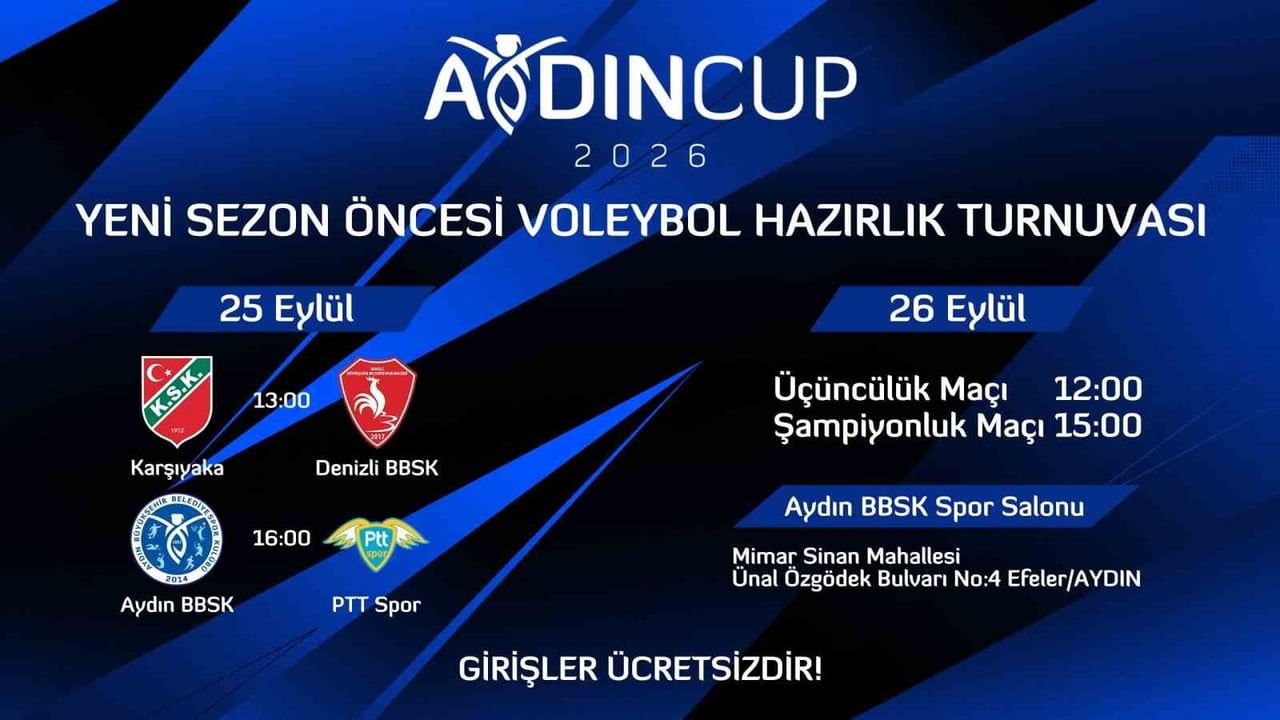 Aydın Cup 2026 voleybol heyecanı iki gün sürecek