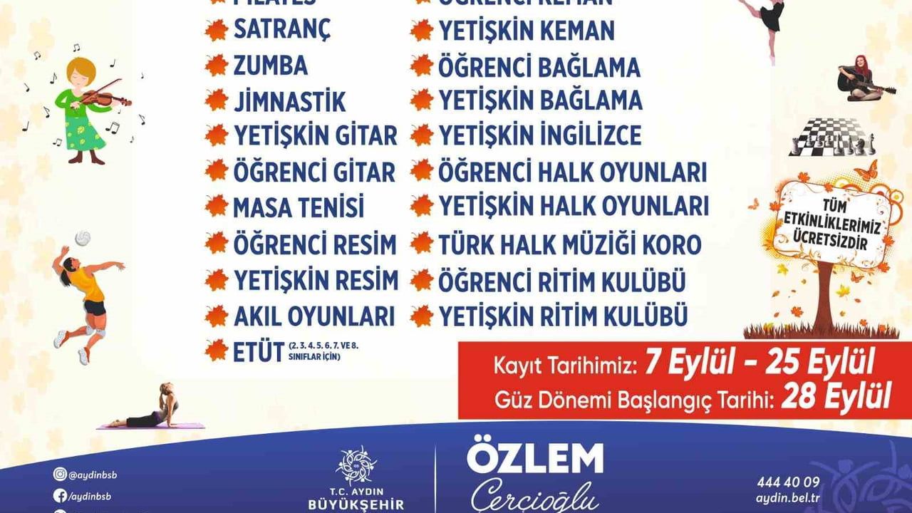 Aydın'da güz dönemi ücretsiz kurs kayıtları başladı