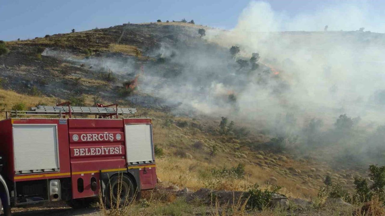 Ayrancı Tepesi'nde örtü yangını ormanlık alana ulaşmadan söndürüldü