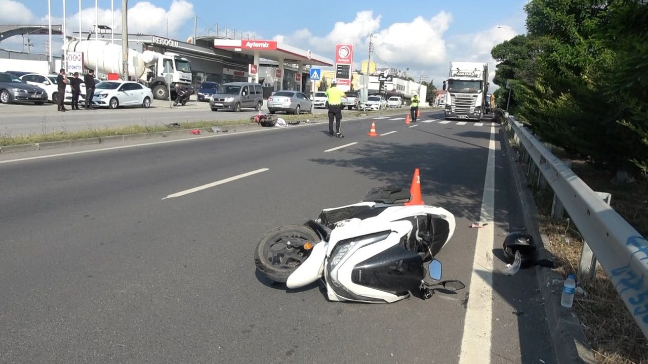 Bafra'da yaya geçidinde çarpışma: iki kişi yaralandı