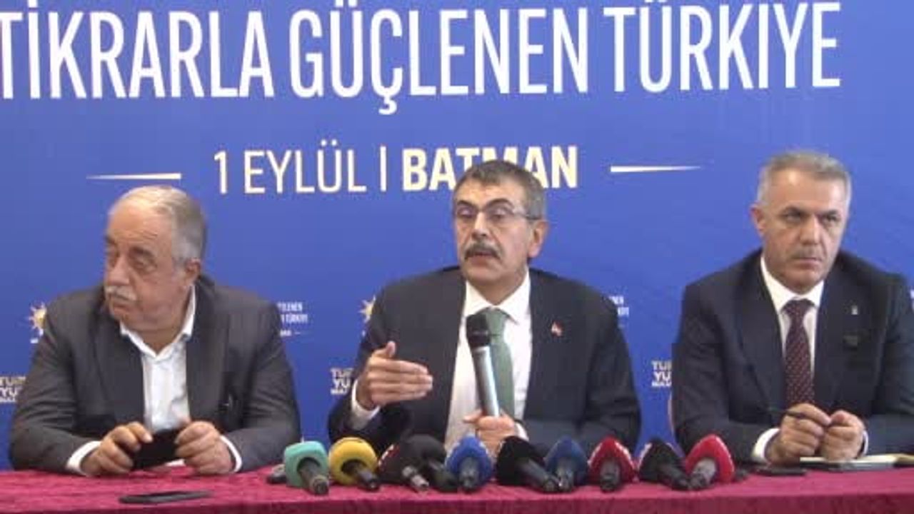 Bahçeli'nin sözleri sürece ivme kazandırdı, Tekin sivil toplum ve okullara çağrı yaptı