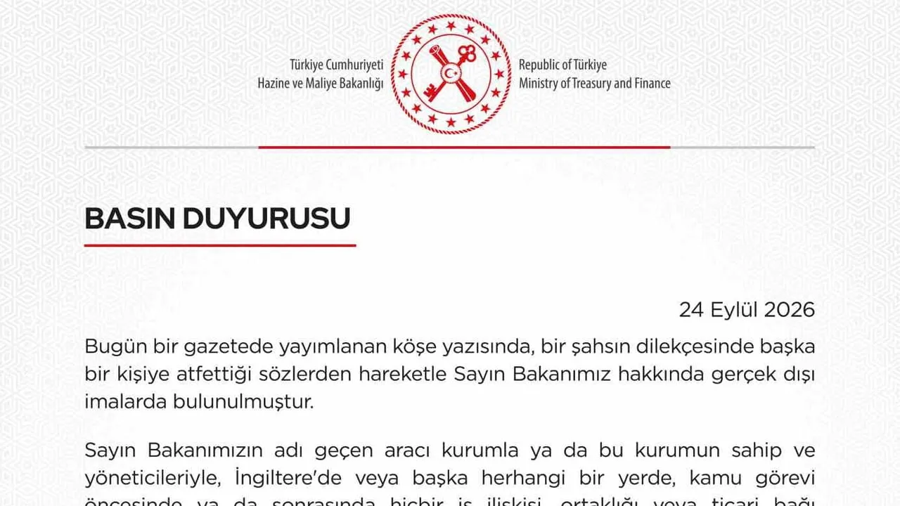 Bakanlıktan açıklama: Mehmet Şimşek'e yöneltilen iddialar gerçek dışı